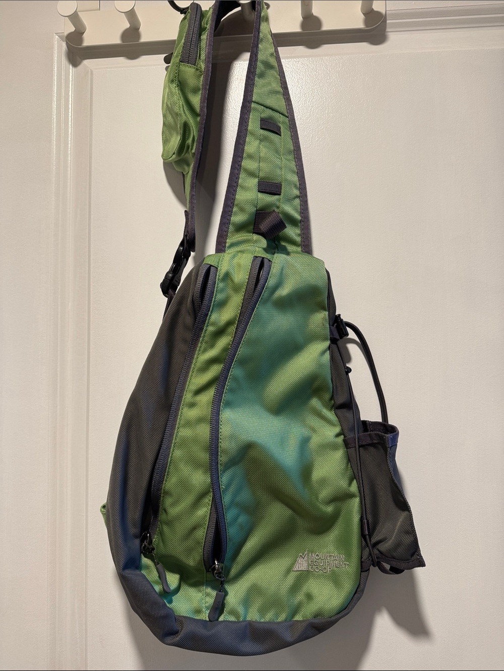 MEC Green and Grey Sling Lightweight pack.